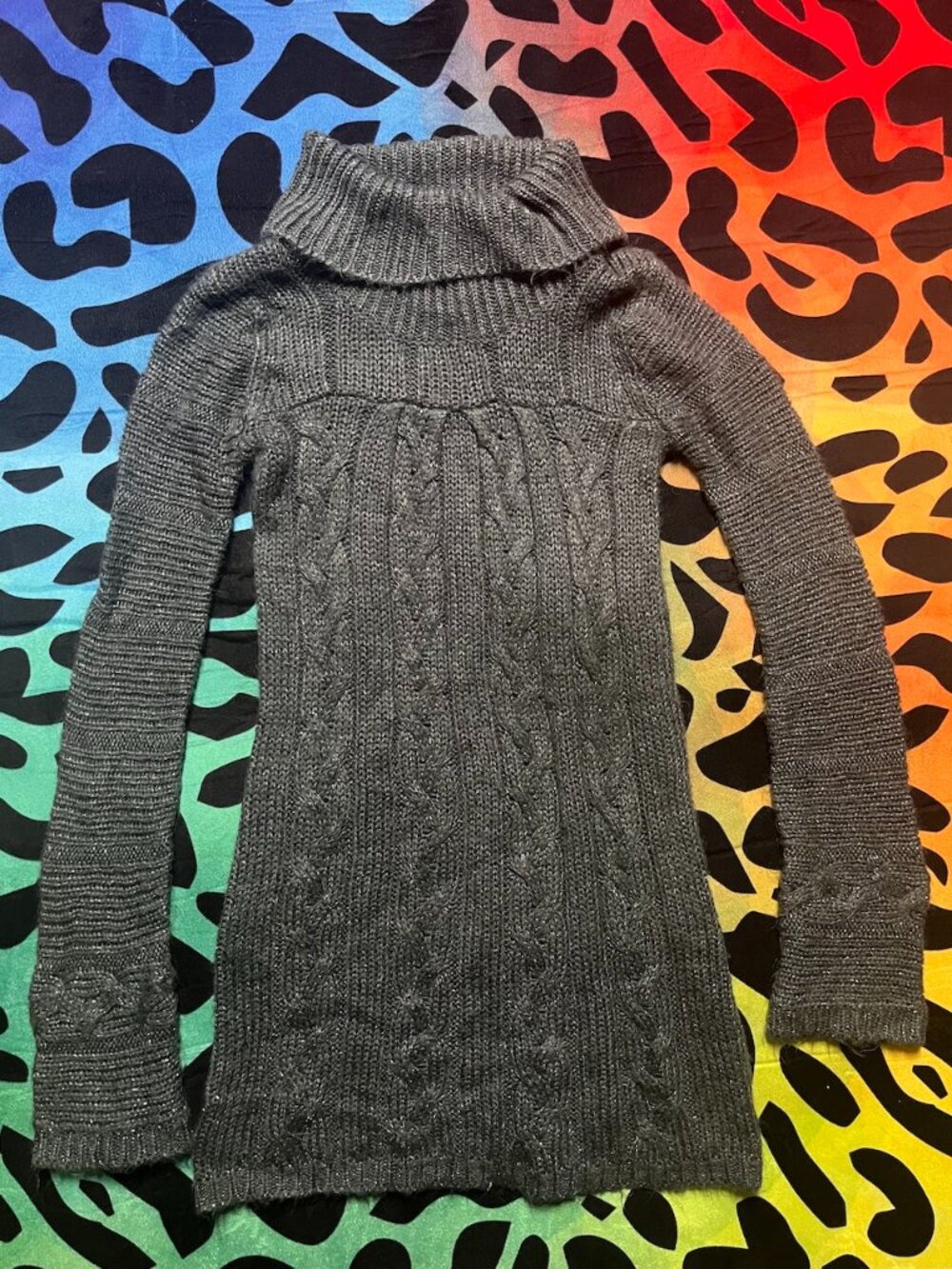 J.J. ALWAYS GRAY LONG SLEEVE TURTLENECK PULLOVER SWEATER SMALL